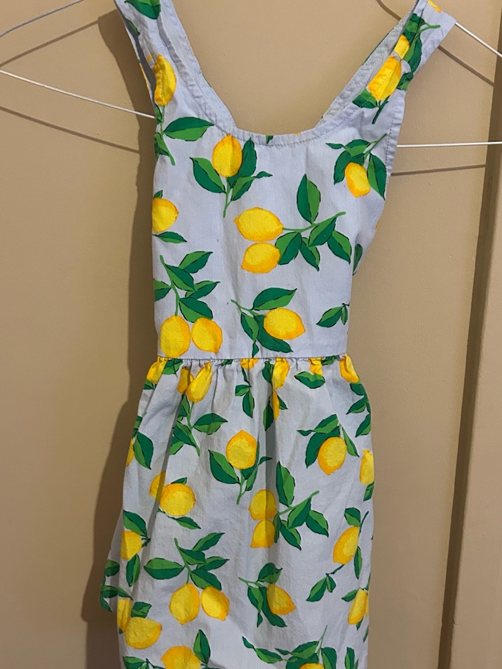 GAP Girls Lemon-Print Dress in Yellow & Green